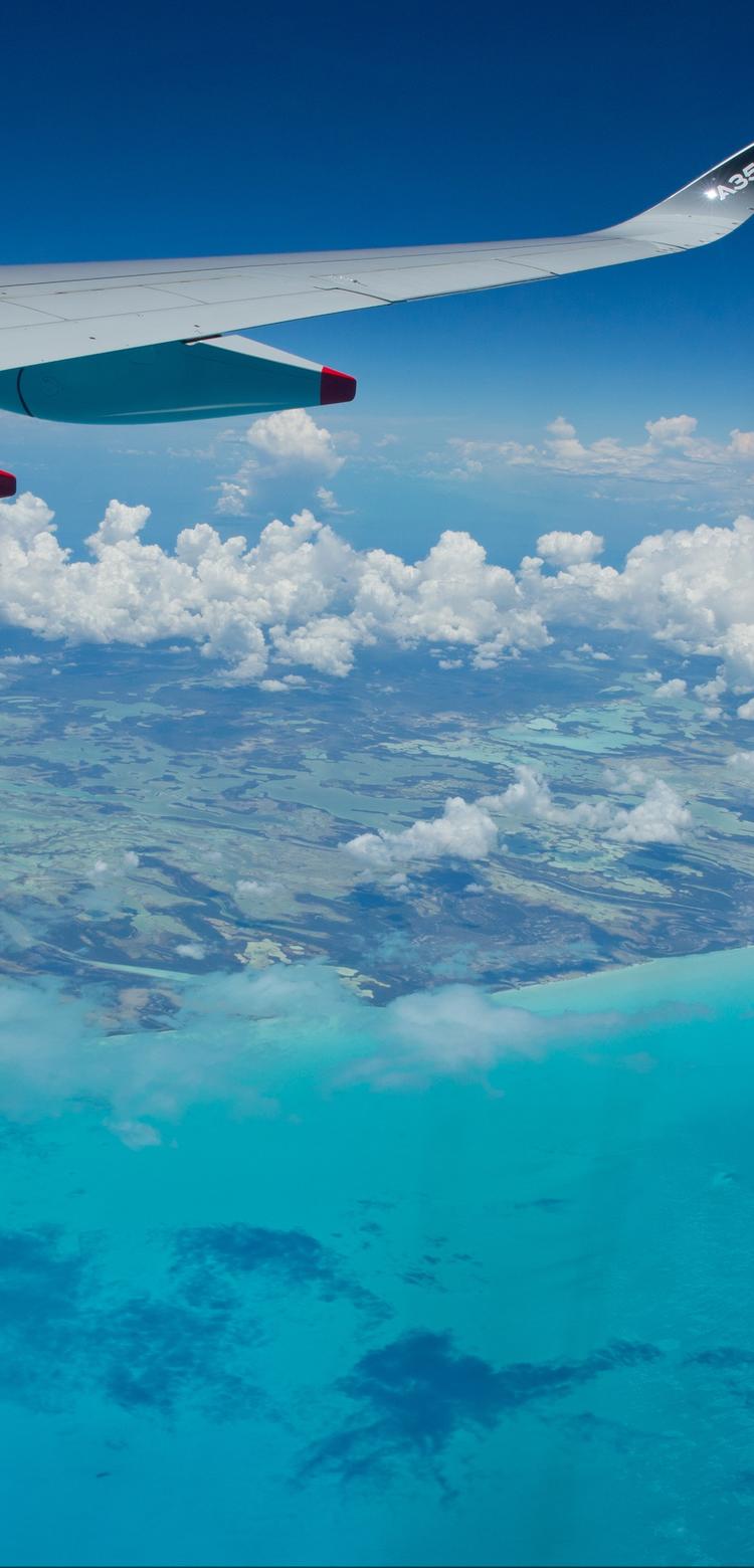 A350 Airbus world tour in Americas sea from windows cabin A350 Airbus world tour in Americas sea from windows cabin
