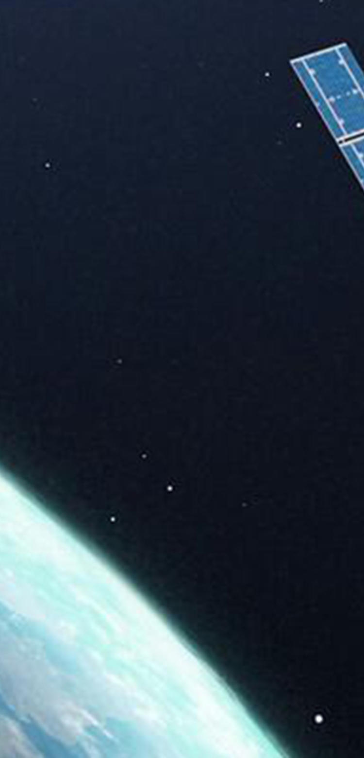 Galileo satellite orbiting Earth Galileo satellite orbiting Earth
