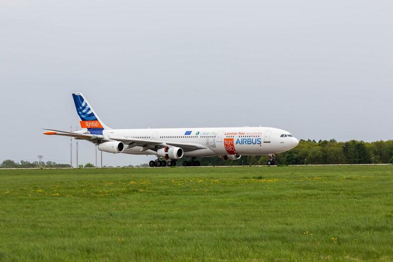 Airbus’ “Flight Lab” BLADE demonstrator aircraft was showcased at the 2018 ILA Berlin Air Show