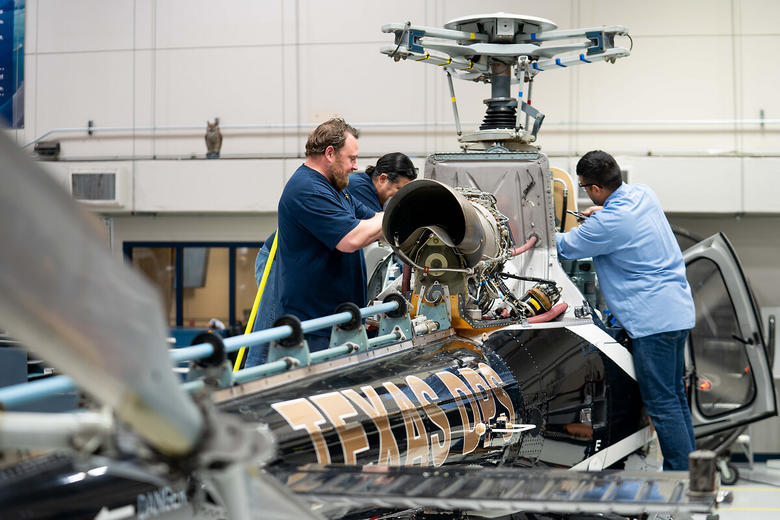 Employees at Helicopter US