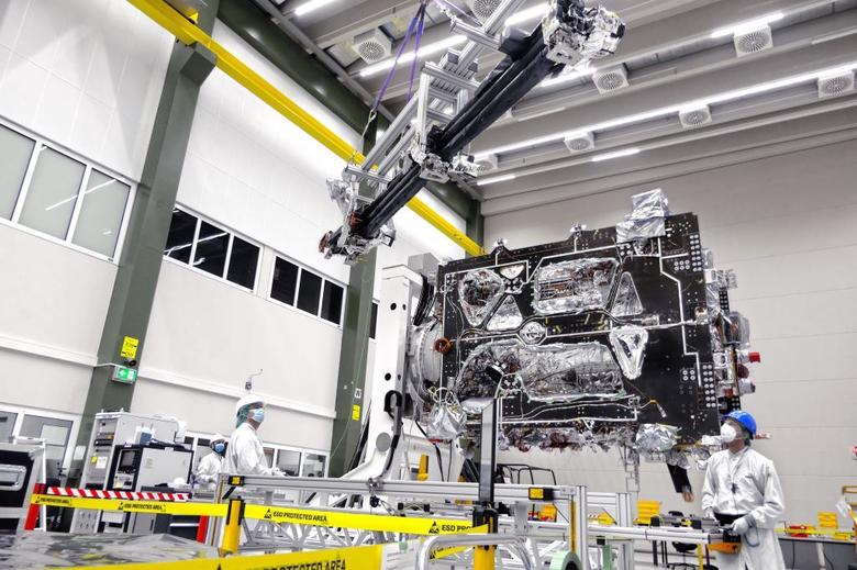 Juice Magboom integration at Friedrichshafen © Airbus 2021