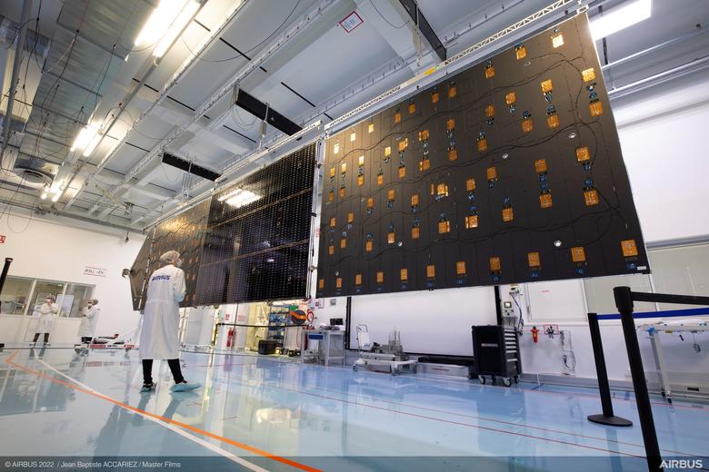 JUICE Solar panels testing © Airbus 2022