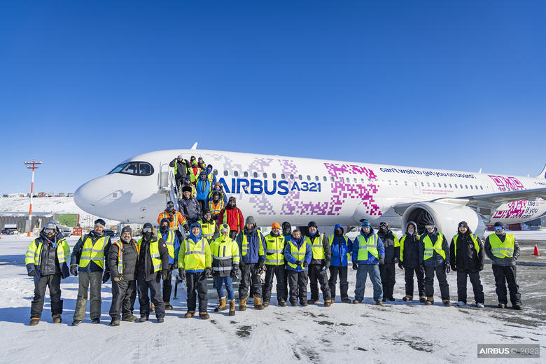 A321XLR cold weather test team