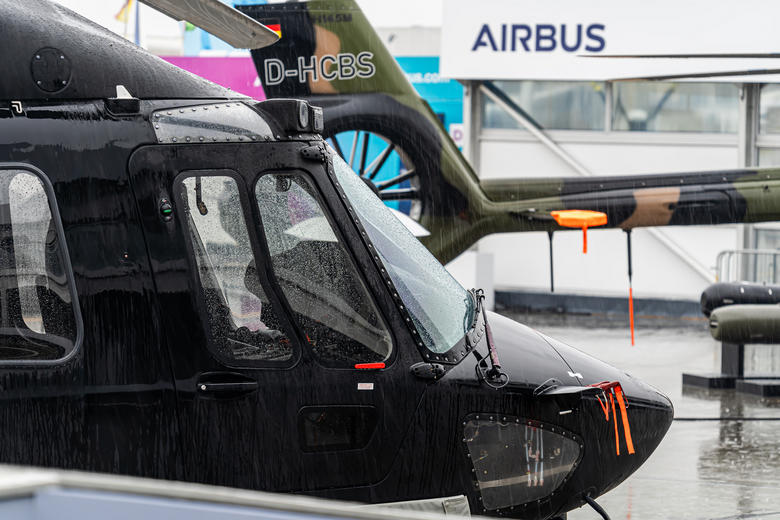 H175M in the rain at Paris Airshow 2023