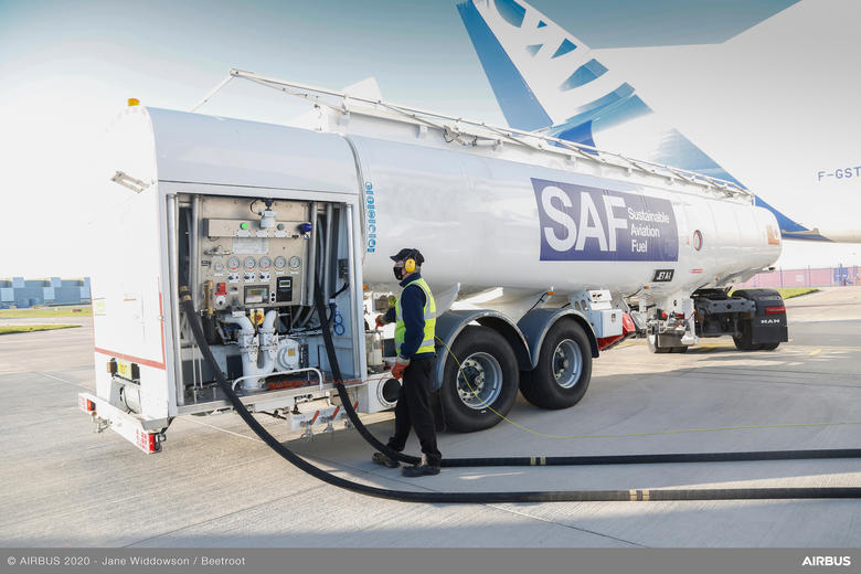 First flight of a beluga in broughton with saf