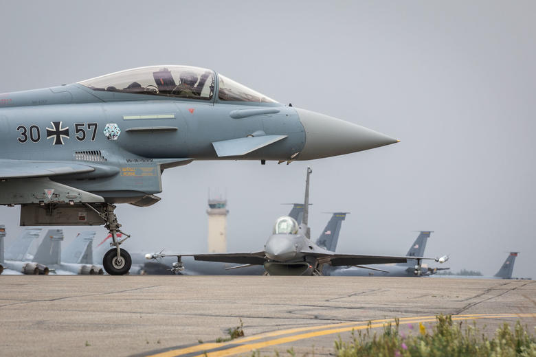Eurofighter meets F-16 at Arctic Defender 24 | Copyright: Luftwaffe, Sherifa Kästner