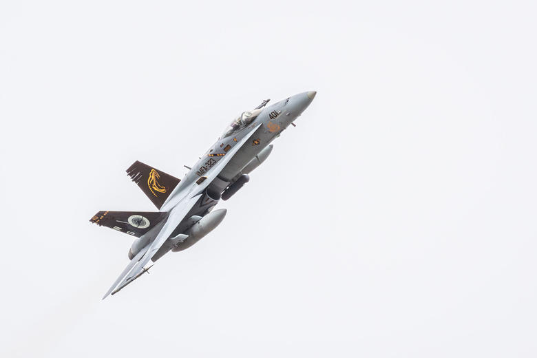 Eurofighter flying over Alaskan skies