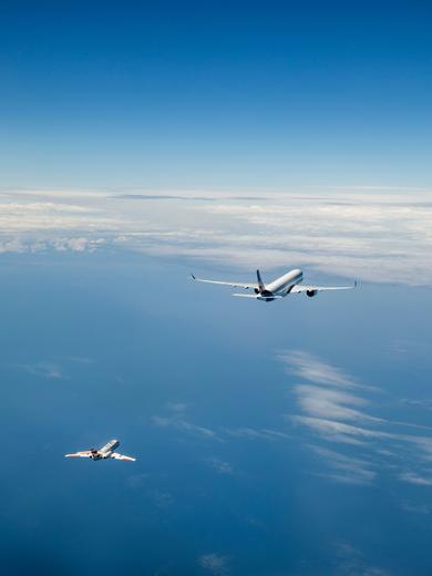 A350 100% SAF emissions test flight Airbus DLR