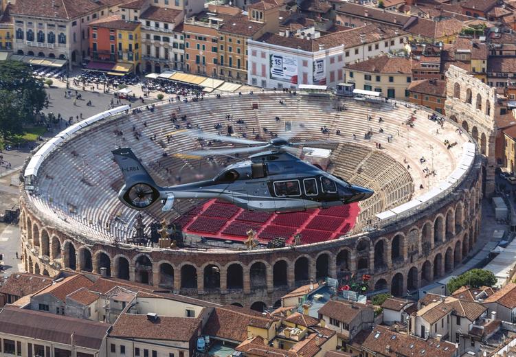  Air Corporate’s ACH160 over the Colosseum © Ned Dawson