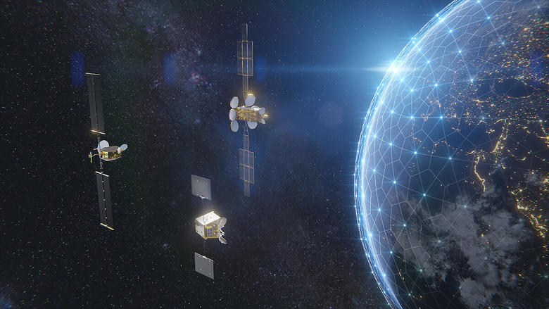 Inmarsat GX7, 8 & 9 satellites - Artist view