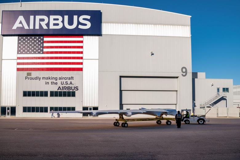 American Flag On Hangar