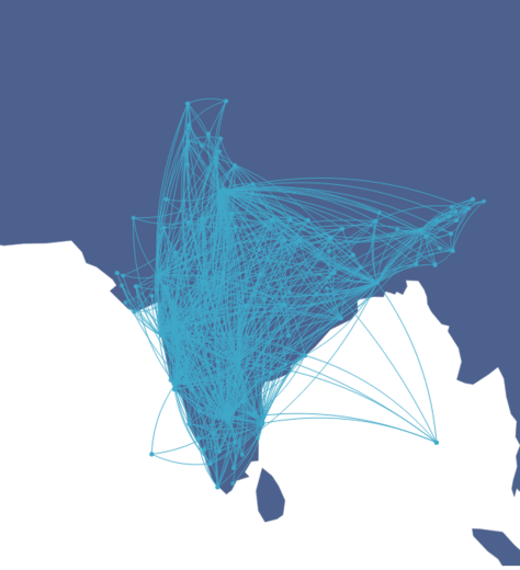 Indian routes increase GMF