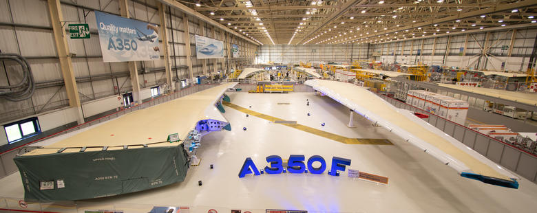 airbus a350f first wingset broughton