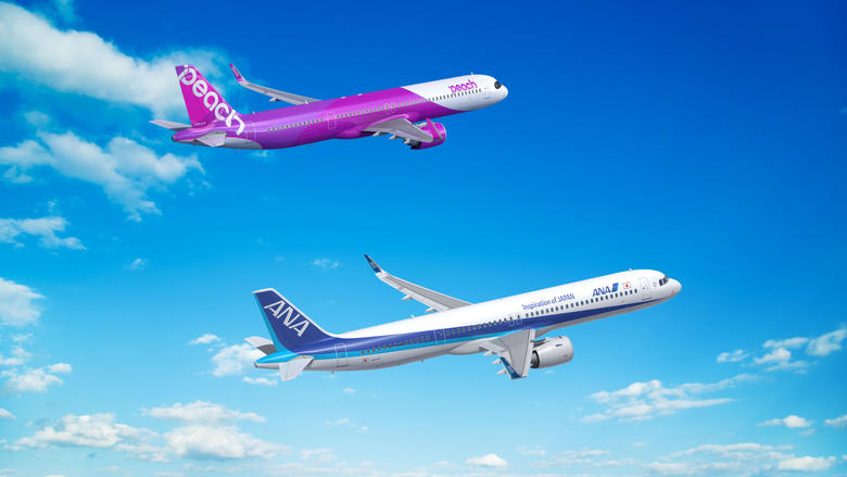ANA A321neo and Peach A321XLR