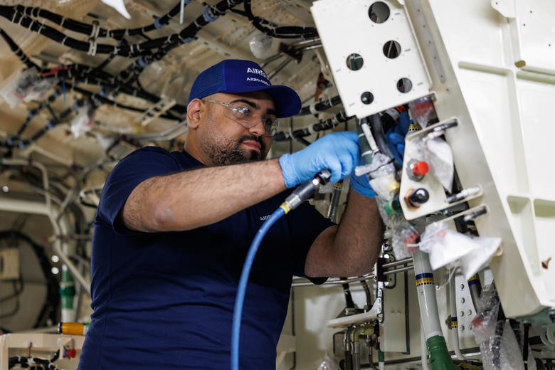 Airbus Faces-Samy, electrical assembler in Mirabel, Canada