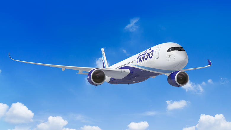 Rendering of A350-900 in IndiGo livery