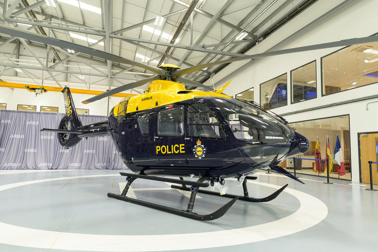 National Police Air Service's Airbus H135 at Airbus Helicopters' Oxford site