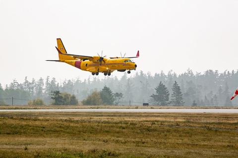 The first Airbus C295 "Kingfisher" search and rescue aircraft to the Royal Canadian Air Force lands in Canada (September 2020). 