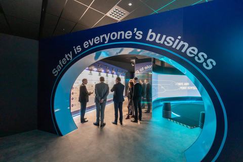 View of the Airbus Safety Promotion Centre entry into exhibition - Safety is everyone's business