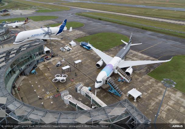 Airbus Summit 2021 Day 01 - Static Display By Drone Airbus Summit 2021 Day 01 - Static Display By Drone