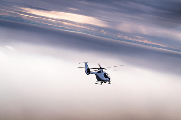 Airbus H140 in flight Airbus H140 in flight
