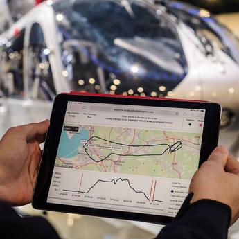 Airbus’ HFDM analytics service on a tablet. Airbus’ HFDM analytics service on a tablet.