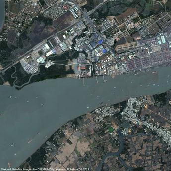 Soài Rạp River, Vietnam Satellite image from Vision-1 Soài Rạp River, Vietnam Satellite image from Vision-1