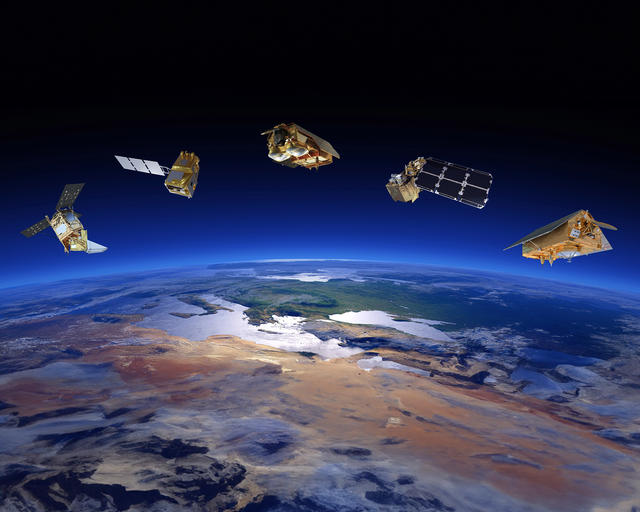 Space satellites orbiting the earth Space satellites orbiting the earth