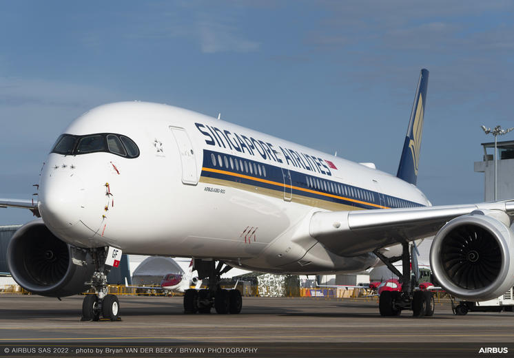 Singapore Airshow 2022 - A350-900 Singapore Airlines on static